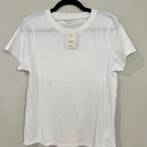 Fabletics Classic White Crewneck Tee